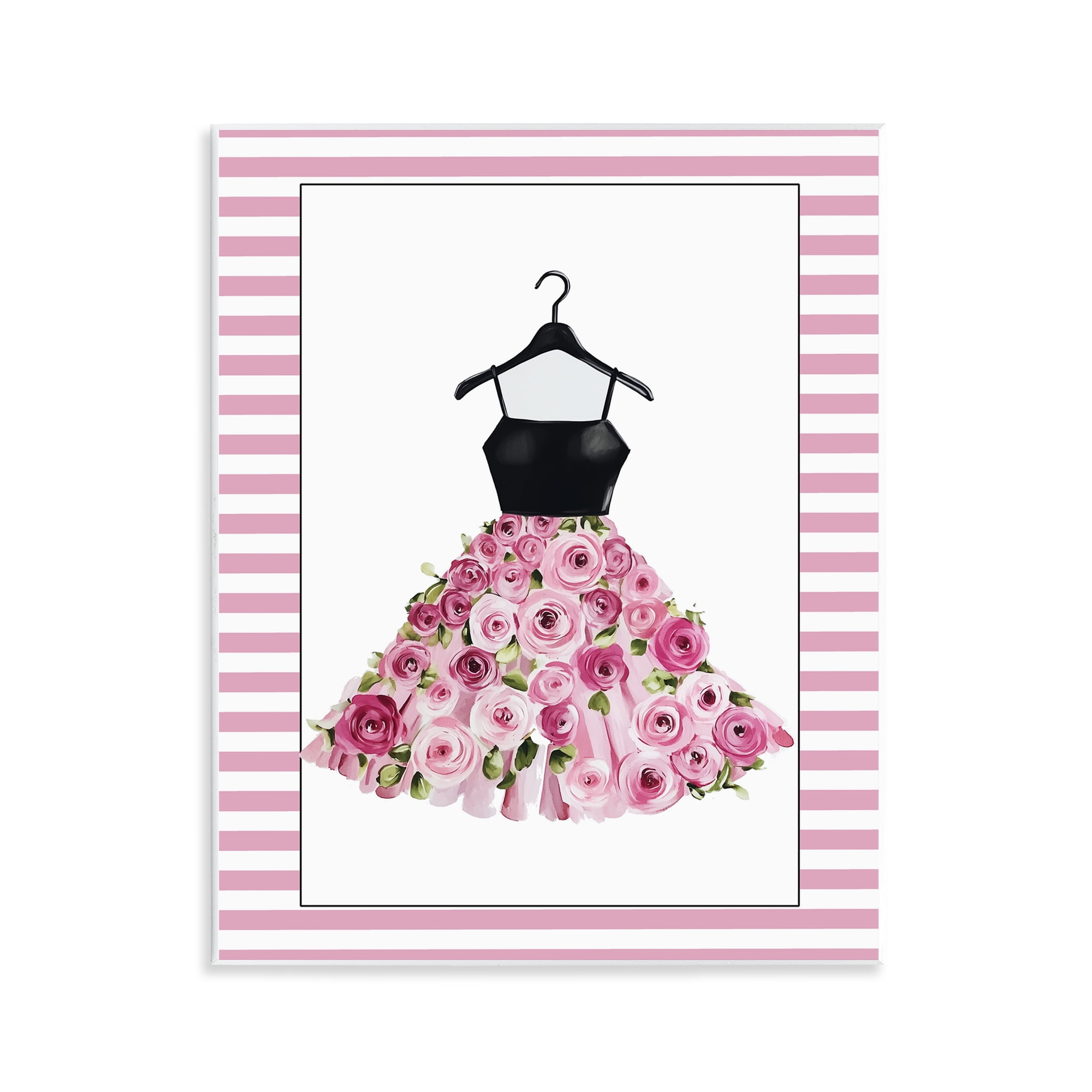 Flower Bedecked Dress Wall Plaque Art, design by Christine Simpson Art