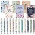 thumbnail image 1 of Flower Bible Verse Ballpoint Pens & Notebooks, Christian Gifts Bulk Notebook, Christian Notebook Gifts for Women & Men, Religious Journals Notebook, 3.2x4.9 Inch (6 Notebooks, 6 Pens), 1 of 8
