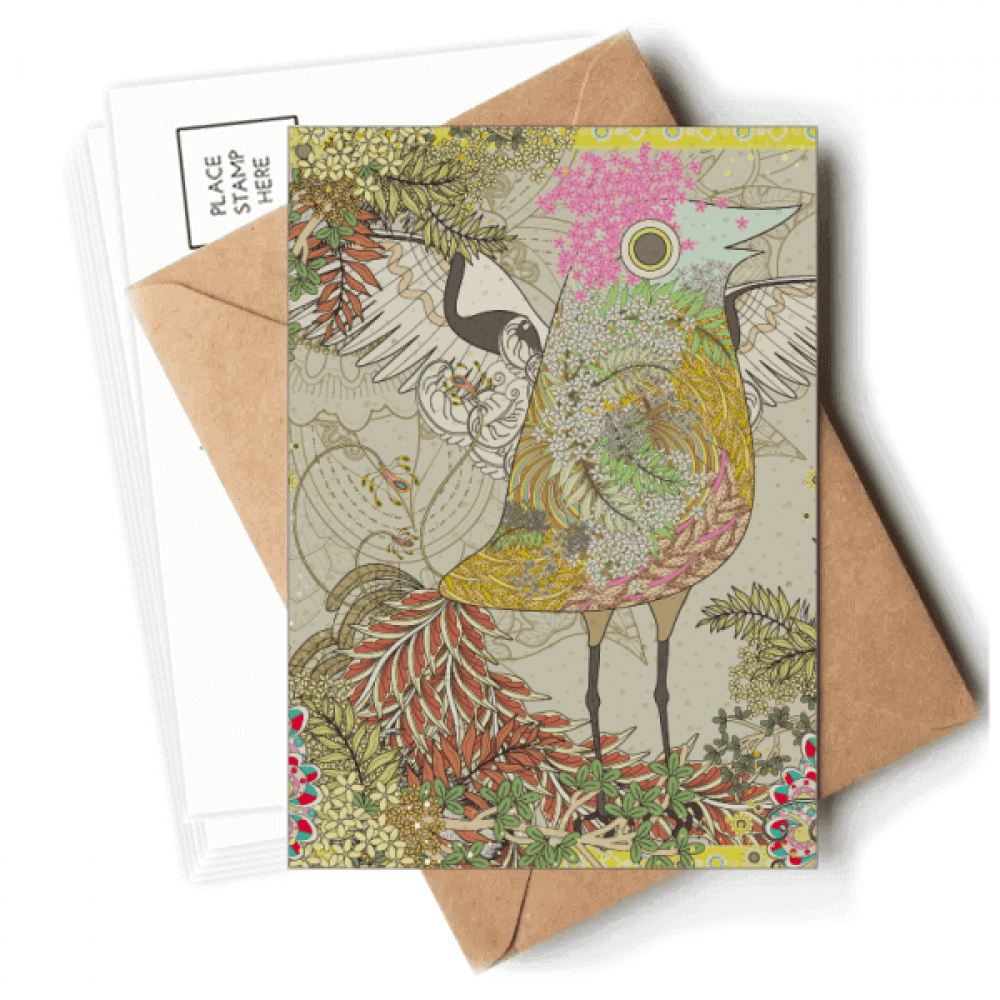Flower Bird Wing Ukiyo-e Japan Postcards Envelopes Blank Note Cards Mailing