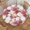 thumbnail image 1 of Flower Birds Round Tablecloth Waterproof Elastic Dining Table Decoration Accessories Boho Style Home Kitchen Dining Room Decor, 1 of 7