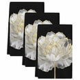 thumbnail image 1 of Flower Black Kitchen Towels Set of 3, Gold White Abstract Floral Aesthetic Soft Microfiber Dish Towels, Absorbent Quick-Dry Washable Dishcloths for Kitchen Cleaning, Drying Dishes, 18x28 Inches, 1 of 9