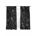 thumbnail image 1 of Flower Black Sheer Curtains 63 Inch Length 2 Panels Set, Semi Transparent Voile Rod Pocket Curtains for Living Dining Room Bedroom Drapes Fall Winter Floral Leaves Spring Botanical, 1 of 6