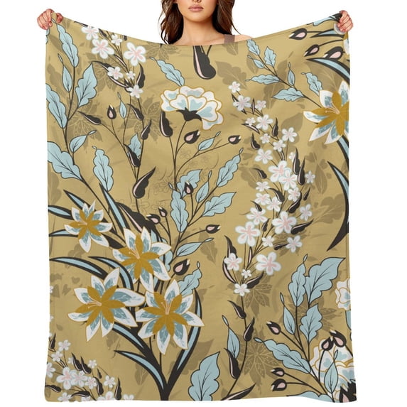 Flower Blankets, Small Gifts for and Family, Cute, Bright, and Colorful Flower Designs, Comfortable Decorative Sleeping Blankets, Suitable for Sofa Beds, Sofa Chairs, Or Dormitories, A Good C