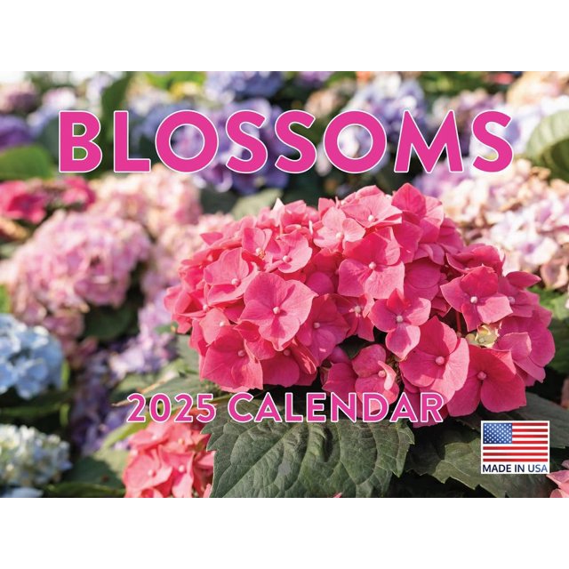 Flower Blossom Calendar 2025 Wall Floral Monthly Wall Calender 12 Month
