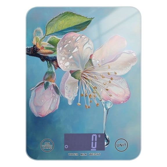 Flower Blossom Drop Food Scale Digital Kitchen Scale Waterproof Grams Ounces lbs for Weight Loss