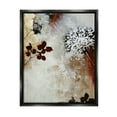 thumbnail image 1 of Flower Blossom Silhouette Outlines Abstract Graphic Art Jet Black Framed Art Print Wall Art, 1 of 6