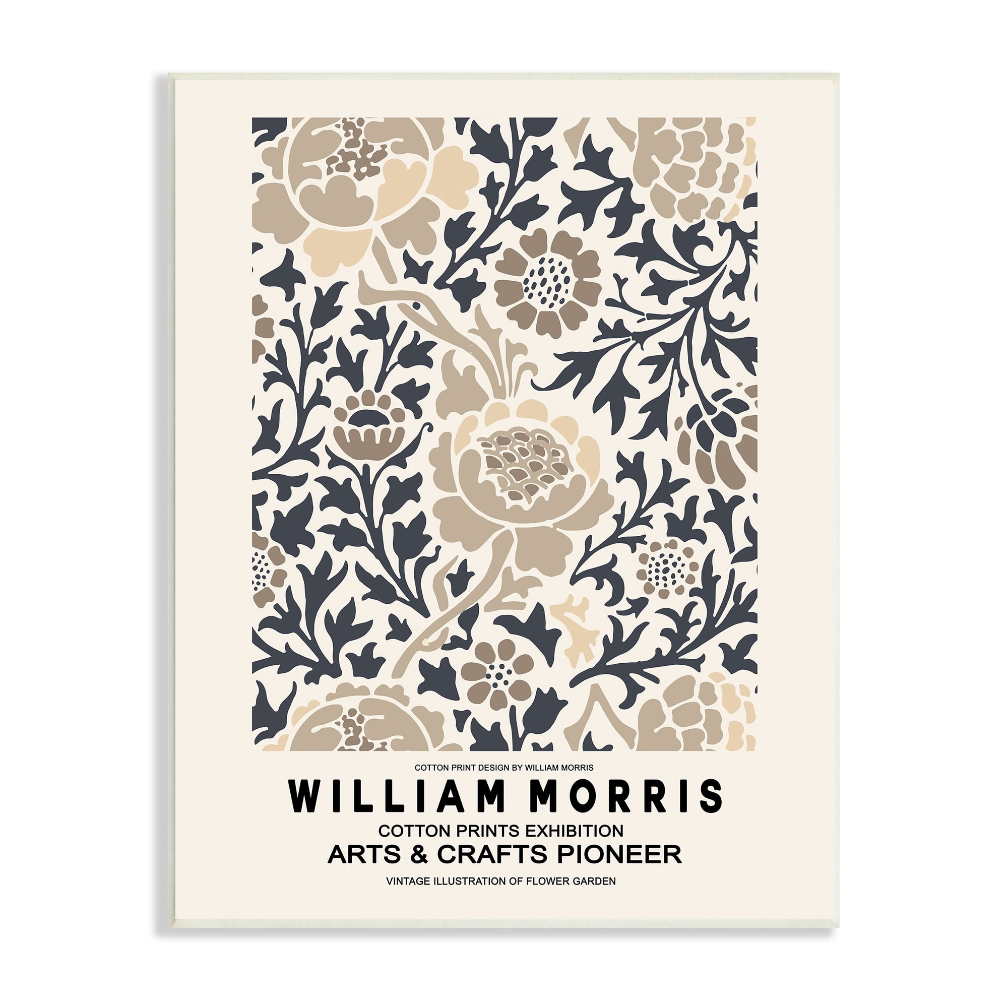 Flower Blossom Silhouettes Pattern Exhibition Flyer Botanical & Floral Graphic Art Unframed Art Print Wall Art