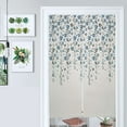 thumbnail image 1 of Flower Blue Grey Cherry Blossoms Door Curtain Nordic Living Room DoorCurtain Porch Partition Curtain Kitchen Rative Half Curtain, 1 of 4