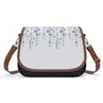 thumbnail image 1 of Flower Blue Grey Cherry Blossoms Vintage Crossbody Bag for Women Medium Leather Hobo Bags Shoulder Bag Classic City Leather Satchels, 1 of 8
