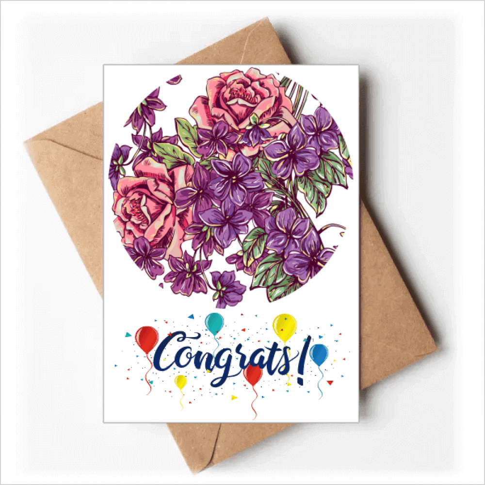 Flower Blue White Art Deco Fashion Wedding Cards Congratulations