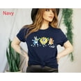 thumbnail image 1 of Flower Bluey Bingo Muffin T-shirt, Bluey Friends Shirt, Blue Dog Family Tee, 1 of 2