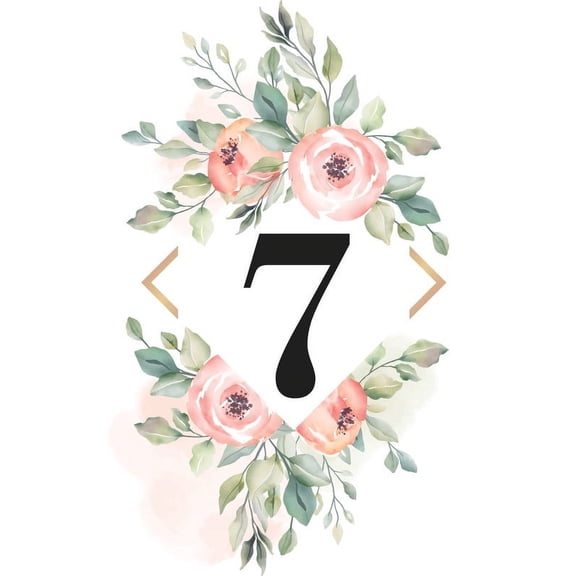 Flower Bouquet 26 Pieces Wedding Table Numbers Cardss 1-25 Double Sided with Head Table 4x6 inch Table Numbers for Wedding Reception/Party/Event