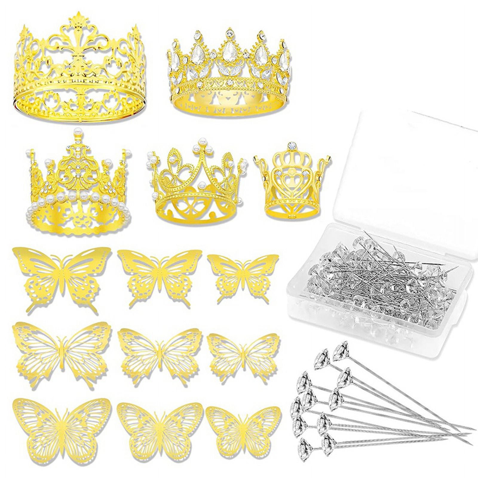 Flower Bouquet Accessories for , Including 5 Pcs Cake Mini Crown Topper ...
