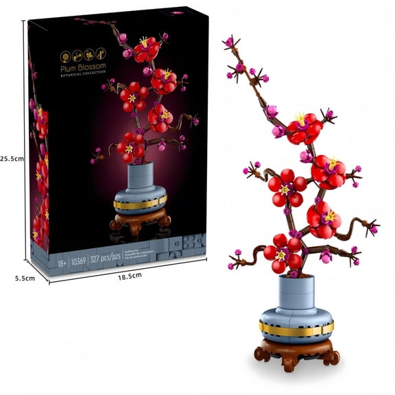 Flower Bouquet Architectural Decoration Set Orchid Bamboo Chrysanthemum Plum Blossom Building Blocks DIY Flowers Toy Kid Adult