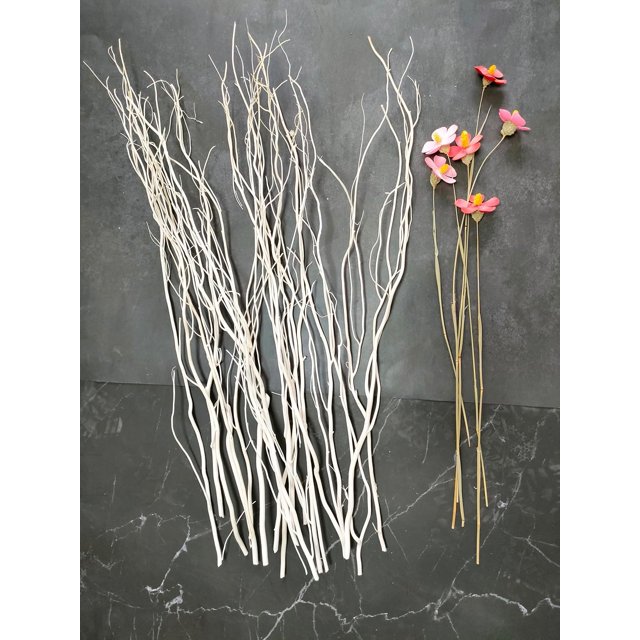 Flower Bouquet Arrangement Branches Natural Dried Curly Willow Twigs For We