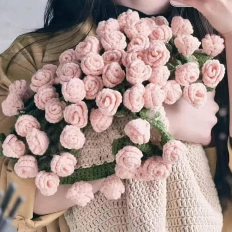 Flower Bouquet Blanket, Crochet Flowers Rose Bouquet Blanket, Soft