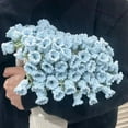 thumbnail image 1 of Flower Bouquet Blanket,Handmade Crochet Flower Bouquet Blanket,Crochet Flowers Bouquet for Mother's Day Birthday Home Decor, Crochet Blanket Kit for Beginners(Blue Bellflower,31 inches), 1 of 6