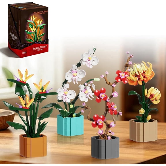 Flower Bouquet Building Blocks Set 988PCS,Botanical Collection Building Kit for Adults 14+