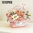 thumbnail image 1 of Flower Bouquet Building Set Artificial Roses Bouquet Building Blocks Flowers Decoration for Valentines Home Desk Display, 1 of 6