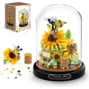 Flower Bouquet Building Sets,548 PCS Mini Bricks Building Blocks Toy for Adults, Valentine's Day for Her (Bee)