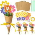 thumbnail image 1 of Flower Bouquet Craft Kit - 24Pcs Mother's Day Flower Bouquet Craft for Kids Make Your Own Bunch of Flowers Teacher Appreciation Week DIY Thankful Gift Set, 1 of 8