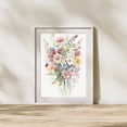 thumbnail image 1 of Flower Bouquet, Floral Wall Art Home Decor #1950, Unframed Canvas Size 8x12, 1 of 4