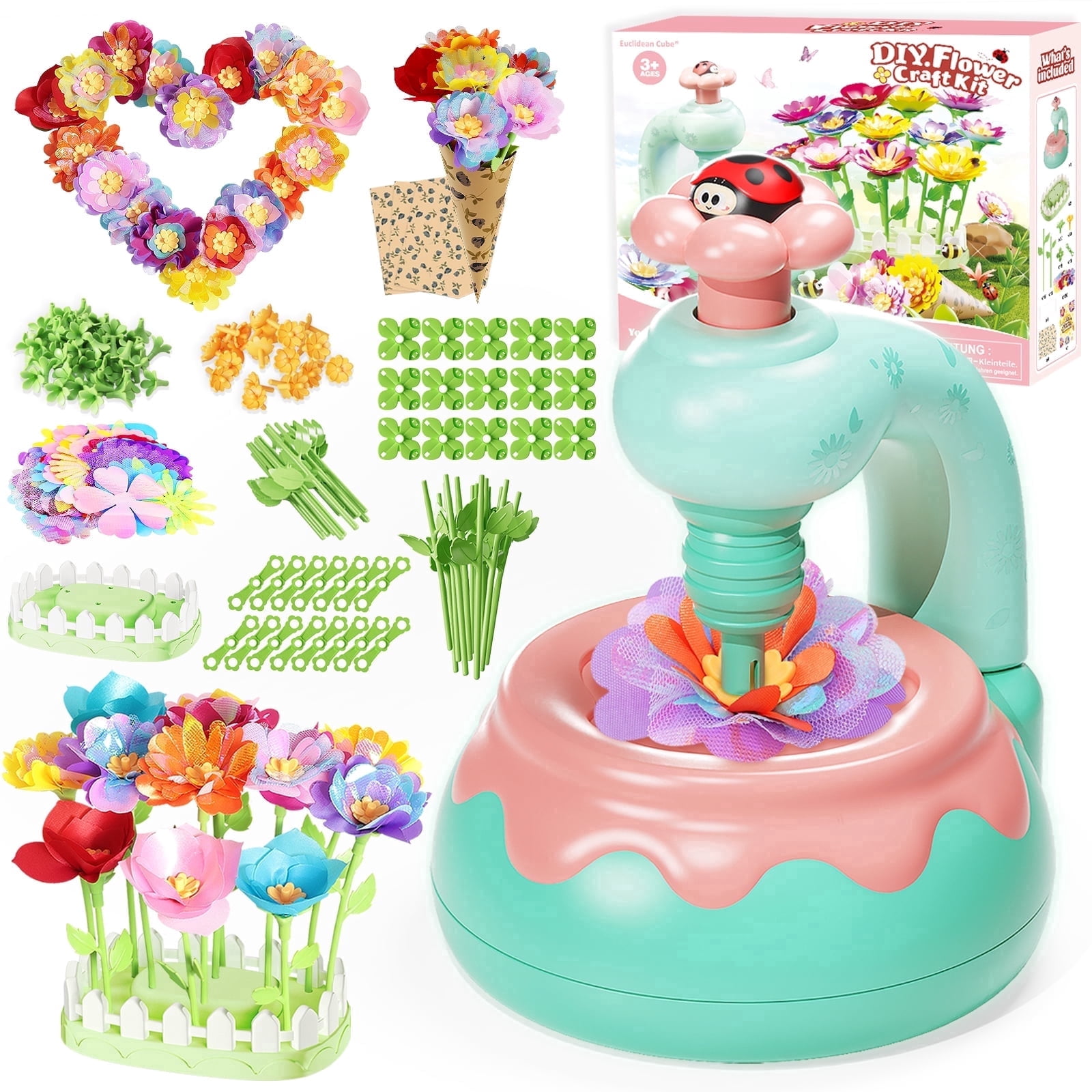 Flower Bouquet Making Kit, DIY Flower Bouquets Craft Toys, Arts & Crafts Educational Activity Set for 4+