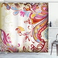 thumbnail image 1 of Ambesonne Colorful Shower Curtain, Flower Bouquet Paisley, 69"Wx70"L, Grey Yellow and Multicolor, 1 of 4