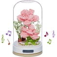 thumbnail image 1 of Flower Bouquet Set Rotating Music Box DIY Friends Set Botanical Collection Flowers Bonsai Tree Building Blocks Valentine's Anniversaries New Year Birthday Gift for Women Friends(Pink Rose), 1 of 7