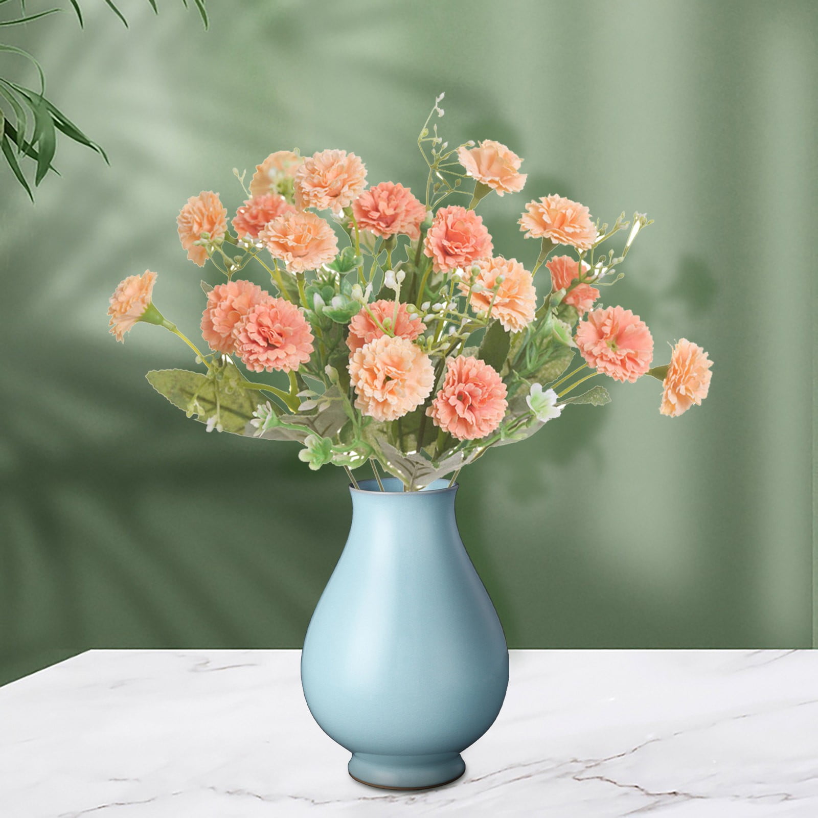 Flower Bouquet, Silk Cloth Realistic Fake Flowers, Red Fake Flowers