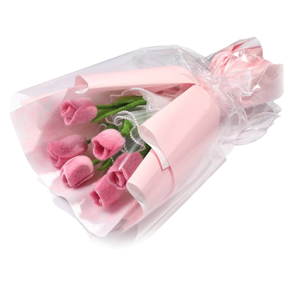 Flower Bouquets Needle Felting Set for Valentine Day Mother Day Birthday Present