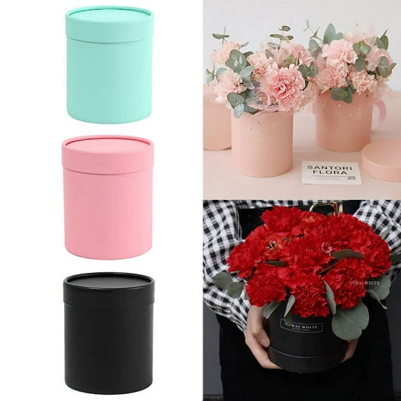 Flower Box 12cm Round Cardboard Gift Boxes Wedding Party Rose Flower Decoration