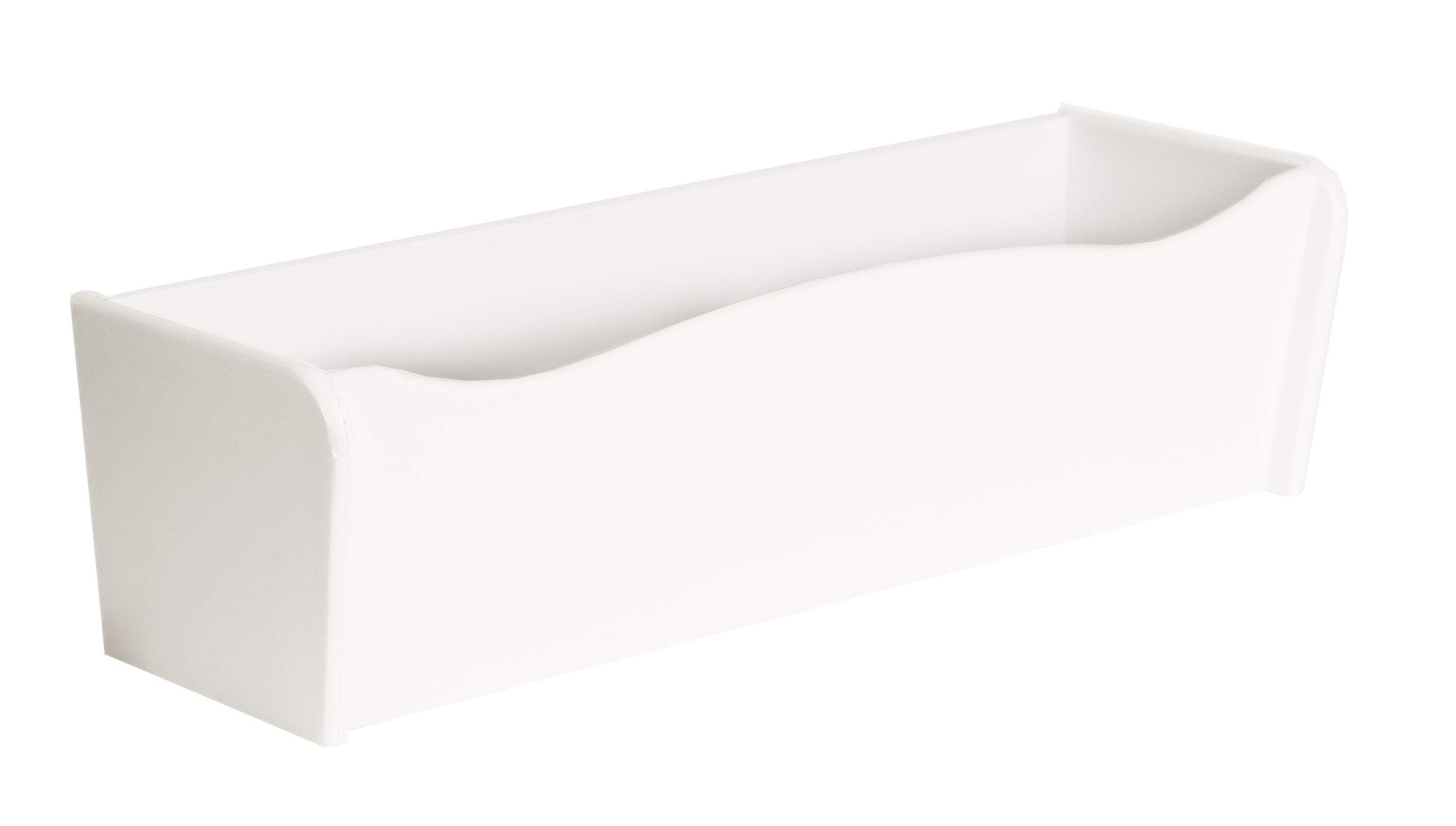 18" White Polyethylene Outdoor Flower Box for Window Sills