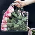 thumbnail image 1 of Flower Box Packing Bags Flower Packaging Box Plastic Clear Flower Bouquet Bags With Handle Packaging(Ribbon Not Included) [1* Transparent Bag], 1 of 4
