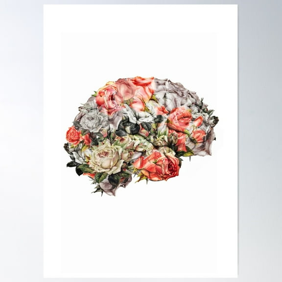 Flower Brain Poster Wall Art, Modern Wall Decor For Living Room Bedroom, 24x36 UNFRAMED