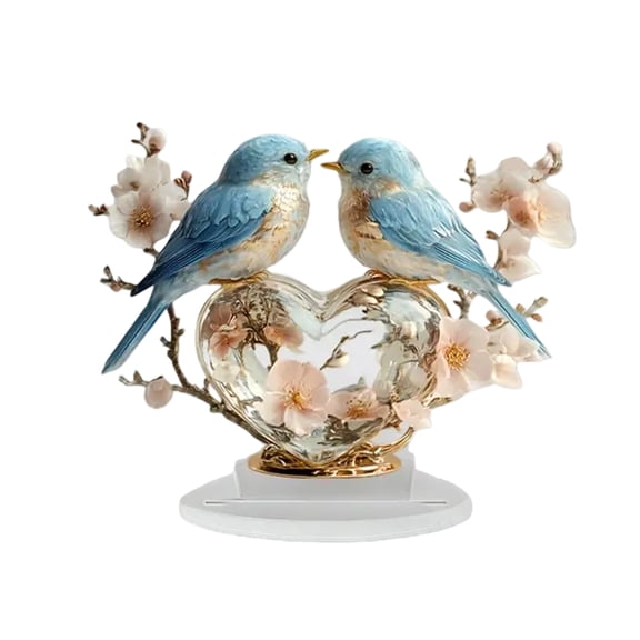 Flower Branch Bird Statue Figurine Animal Sculpture Home Decors Tabletop Centerpieces Collectible Decorative Figurine