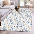 thumbnail image 1 of Flower Branches Area Rugs 3x5 ft Watercolor Blue Yellow Floral Butterfly Farmhouse Washable Rug Non Slip Indoor Carpet Absorbent Floor Mat for Living Room Bedroom Dining Room, 1 of 9