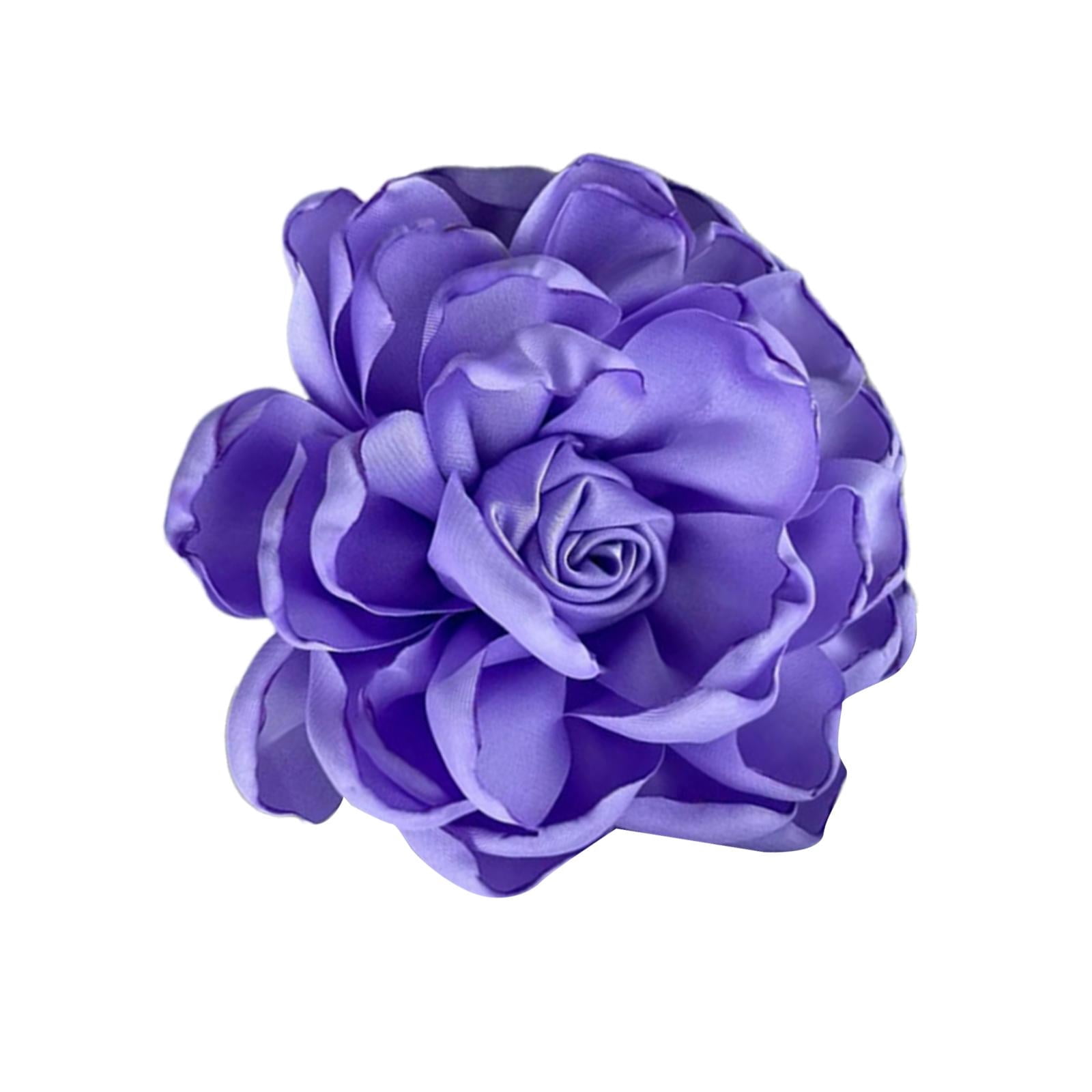 Large Silk Flower Brooch & Hair Pin – 4 Inch Fabric Floral Brooch For Women, Versatile For Dresses, Jackets, Weddings - View #8