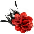 thumbnail image 1 of Flower Brooch Pin Silks Wonderful Rose Camellia Feather Charm Fashion Beautiful Created Clip Hair Flowers Brooches Accessories Idea for Party Dance Wedding Banquet for Elegant Women Gift, 1 of 12