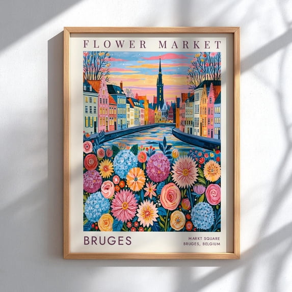 Botinical Ard Flower Bruges Market Botanical Art Gallery Art Poster , Poster Print ...