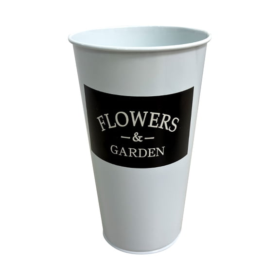 Flower Bucket for Wedding & Home Decor – 7.8-Inch Galvanized Metal Vase, Rustic Iron Floral Container for Fresh or Dried Flowers