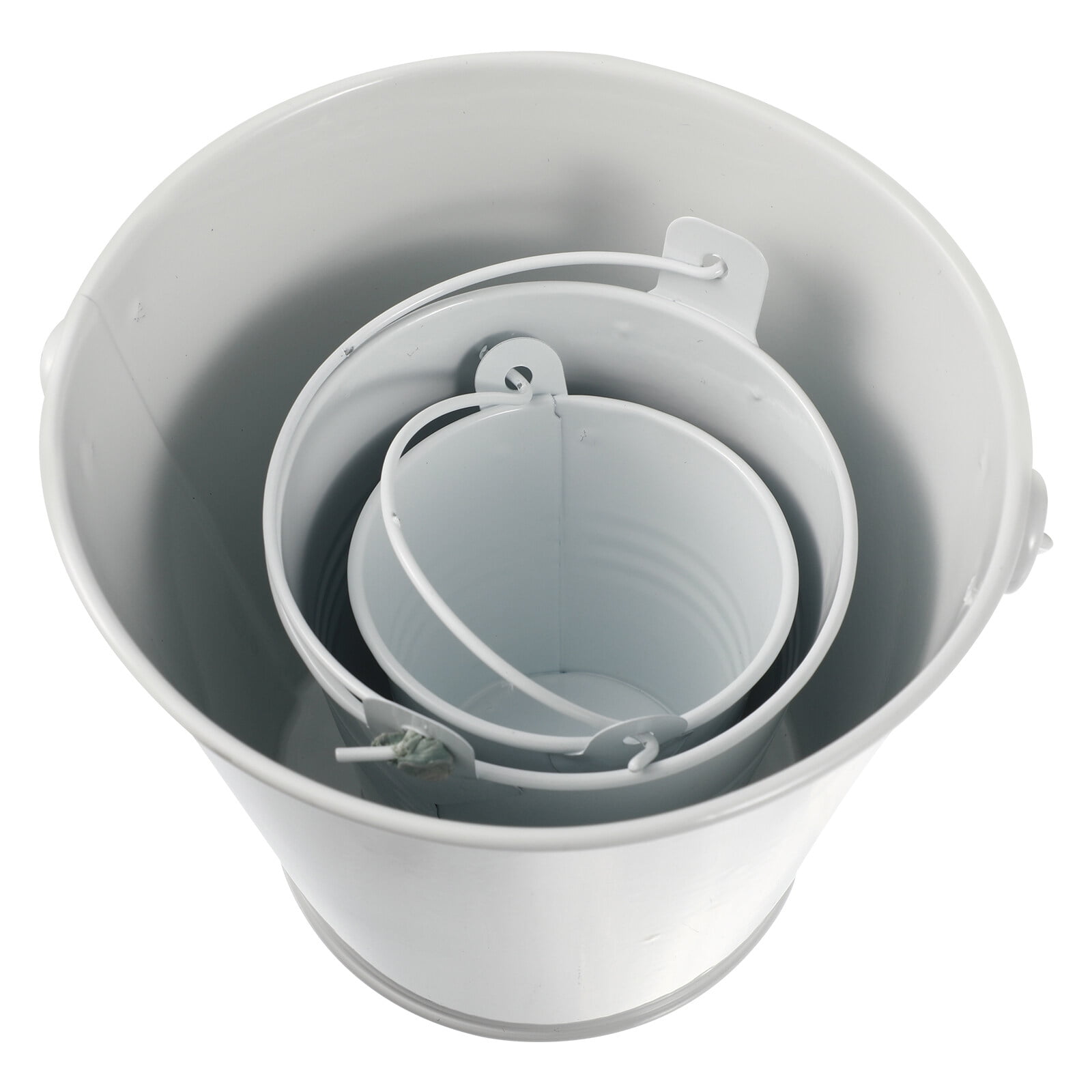 Flower Buckets Metal Bucket Vase French Mini Tin Galvanized Iron Pot