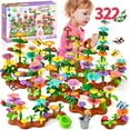 thumbnail image 1 of Flower Building Block Set - 322 PCS Flower Garden Toy Set for Girls, STEM Educational Kids Toys, Brain Development Preschool Kindergarten Toy for Girls 3-8, 1 of 7