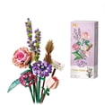 thumbnail image 1 of Flower Building Kit, Lavender & Rose Blocks, Creative Project for Adults, Incompatible with LEGO, 1 of 4