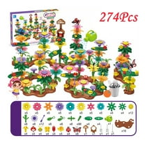 Flower Building Toy Set, 274 Pcs Flower Garden Building Toys for Girls Boys 3 4 5 6 7 Year Old, Educational Stem Build Flower Garden Toy, Kids Toddler Birthday Gift Ideas