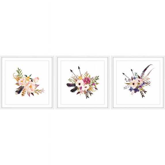 Flower Bunch Triptych