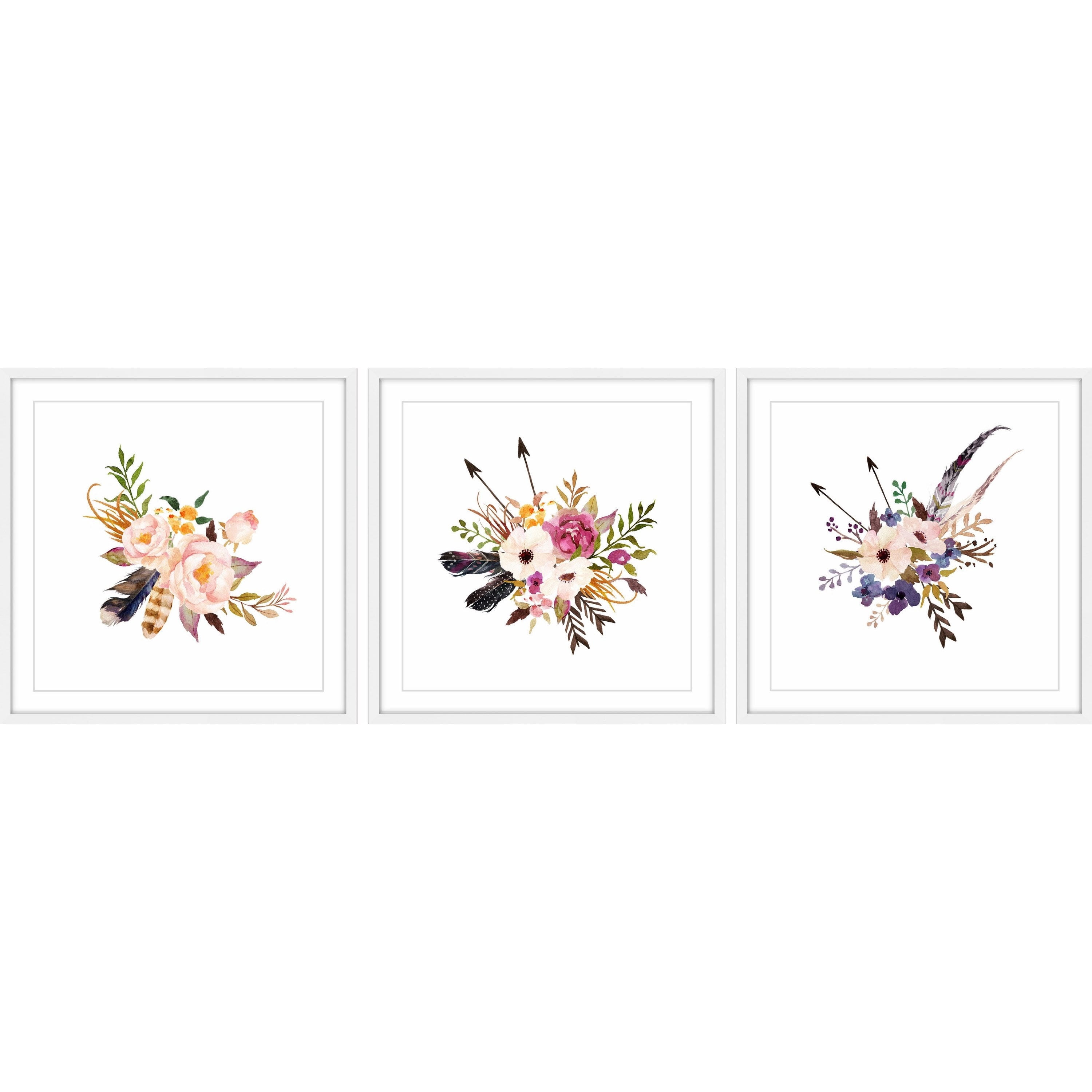 Flower Bunch Triptych