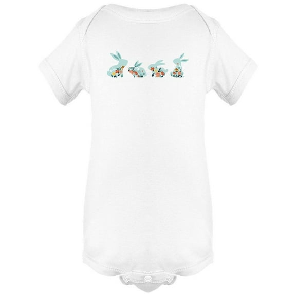 Flower Bunnies  Bodysuit Infant -Image by Shutterstock,  Newborn