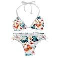 thumbnail image 1 of Flower Butterfly Chic One-Piece Swimsuits Bikini Set: Detachable Sponge, Adjustable Strap, Two-Pack, for Pools and Beaches, 1 of 6