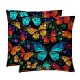 thumbnail image 1 of Flower Butterfly Decorative Pillows Covers Set of 2 - Unique Patterns, 16x16, 18x18, 20x20 Inches - Throw Pillow Covers for Home Decor, Bedroom, Living Room for Various Occasions, 1 of 6